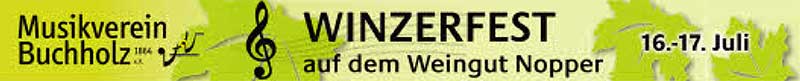 Weingut Nopper und der Musikverein 1864 Buchholz veranstalten ihr traditionelles Winzerfest
