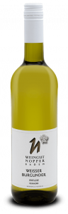 Weisser Burgunder, feinherbe Spätlese in einer 0,75 Liter Flasche